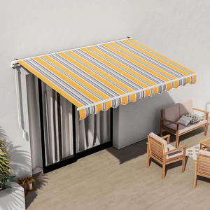 Magasin Banne pour <span class=keywords><strong>balcon</strong></span> terrasse 3X2M 3X2.5M 4X2.5M 4X3M opération manuelle cadre en aluminium polyester voile matériel - Product Image 5