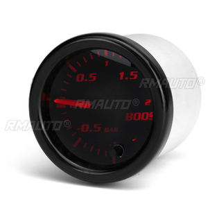 Manómetro para Auto de 2 Pulgadas (52mm), Medidor de Presión de Turbo Mecánico, Vacuómetro de -12 Bar, LED de 7 Colores, Lente Negra, 12V - Product Image 3