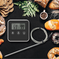 Termometer BBQ Digital, alat dapur sangat cepat akurasi tinggi dengan fitur peringatan untuk perlengkapan Taman