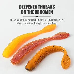 Mồi câu giả mềm LUSHAZER 10 cái/túi, chất liệu nhựa mềm TPE, nổi, 85mm, 2g, dùng cho nước ngọt và nước mặn, câu cá Bass, cá hồi - Product Image 3