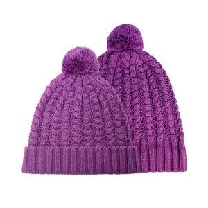 Knitted <strong>Woolly</strong> Fashionable Unisex Beanie No Logo Fur Pom Pom <strong>Hats</strong> Character Slouchy Custom Distress Winter Beach <strong>Hats</strong> - Product Image 2