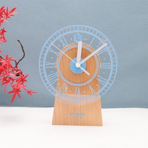 Horloge murale 3D Festival musulman moderne <span class=keywords><strong>Table</strong></span> en bois bureau cadran éclairé par LED éclairage blanc chaud pour chambre à coucher - Product Image 4