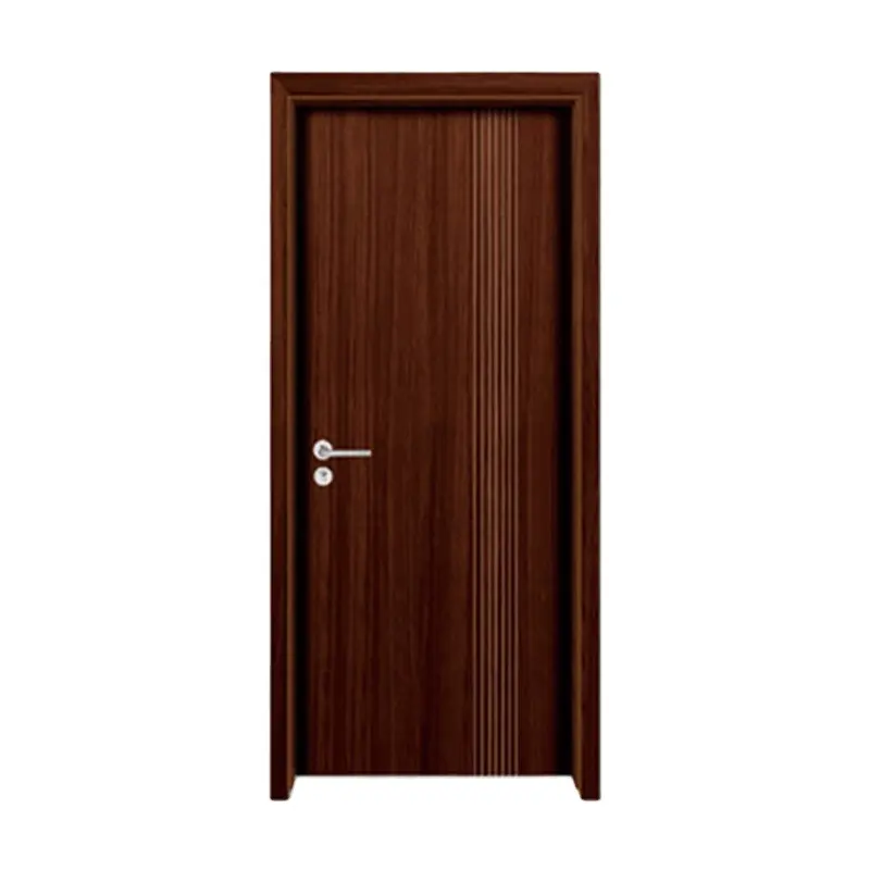 Bowdeu Factory Cheap price new design 5 panel wood interior doors pvc toilet door panel teak wood door frame