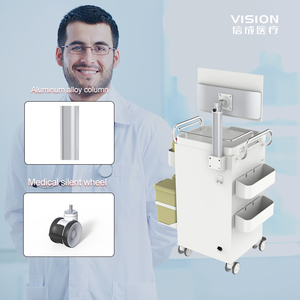 Hot Sale Modern Hospital <strong>Nursing</strong> Trolley ABS/Aluminum Alloy Medical <strong>Cart</strong> Adjustable Height Lightweight Drawers Silent Wheels - Product Image 4