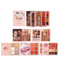 Palette de Maquillage Beauté 8-en-1 : Contour, Paillettes, Illuminateur, Correcteur, Fard à Paupières, Blush, Lèvres, Poudre Mate Imperméable Foncée