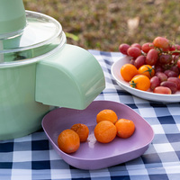 Best verkochte Unisweet IHCH-26213-2 plastic druivenpeller, volautomatisch, draagbaar, elektrische fruit- en groentedispenser voor thuisgebruik