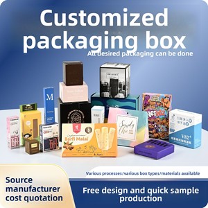 Caja de cartón blanca con impresión a color personalizada, caja de cartón corrugado tipo avión, caja de regalo con tapa abatible para cosméticos, lote pequeño. - Product Image 1