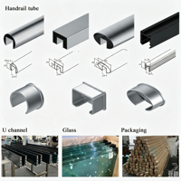 Accessoires modernes pour balustrades en verre, quincaillerie en acier inoxydable pour rampes d'escalier, balcons et clôtures de bâtiments de bureau