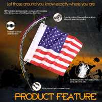 Étanche avec mât de drapeau APP Télécommande Spirale RGB Dune Offroad Voiture Camion 2FT 3FT 4FT ATV UTV Illusory Color Led Whip Light