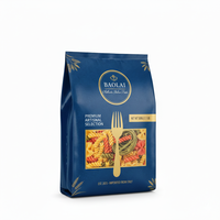 Sac en plastique transparent à soufflet latéral de grande capacité imprimé sur mesure, 500 g, emballage de macaronis, sac à pâtes spaghetti