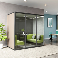 Cabine de bureau modulaire portable moderne insonorisée pour espaces intérieurs, idéale pour les immeubles de bureaux et les centres commerciaux