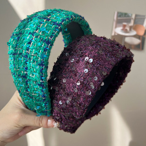 Colección Otoño-Invierno, Diadema de Lana Tweed Gruesa, Borde Ancho, Estilo Parisino, Accesorio para el Cabello <span class=keywords><strong>Alexandre</strong></span> - Product Image 4