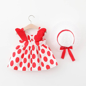 746 all'ingrosso <span class=keywords><strong>abbigliamento</strong></span> per bambini nuove ragazze 'grande a pois vestito da principessa con cappello abito da spiaggia per 7 anni 18-24 <span class=keywords><strong>mesi</strong></span> - Product Image 6