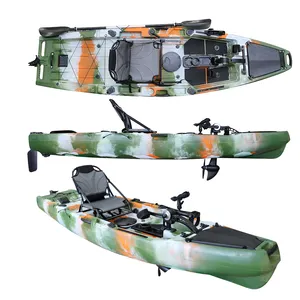 Une couleur de pédale à rabat unique personnalisée S'asseoir sur le dessus Kayak à pédale solo Chine avec pédales