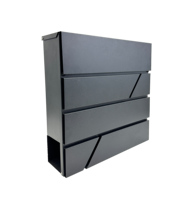 Boîte aux lettres murale en acier galvanisé noir, étanche, antivol, durable, pour extérieur, petite, en métal, revêtement poudré, vente en gros