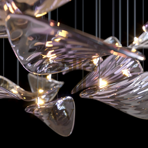 โคมไฟระย้า LED สไตล์โมเดิร์นสำหรับตกแต่งภายในโรงแรม โครงการสั่งทำพิเศษ - Product Image 6
