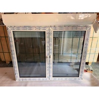 Ventana de PVC con Doble Apertura, Abatible y Giratoria, con Persianas Enrollables y Mosquitera Extraíble