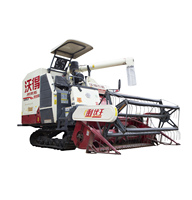 Moissonneuse-batteuse automotrice 130 CV à boîte de vitesses automatique pour riz et blé, faible perte de grain, chenilles anti-affouillage, haute productivité
