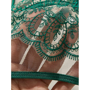 Lace Lingerie Ultra-Thin and Exquisite Bra Mesh Embroidery Comfortable Makes <strong>Large</strong> <strong>Breasts</strong> Appear Smaller French Style Lingerie - Product Image 4
