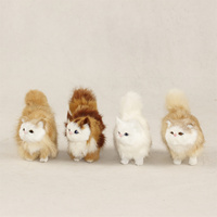 Décorations de noël mignon Kitty Animal modèle décoration de la maison présentoirs accessoires jouets en peluche enfants chat réaliste