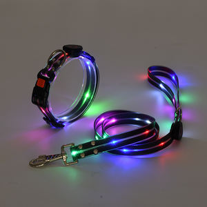 Linterna Led <span class=keywords><strong>Collar</strong></span> de perro Usb recargable <span class=keywords><strong>4</strong></span> Estilo en Stock PVC Heavy Duty No Pull Reflective Light up <span class=keywords><strong>Collar</strong></span> de perro - Product Image 4