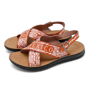 Sandales et claquettes tendance pour hommes européens et américains, décontractées, pour l'extérieur, l'été, la plage, respirantes et antidérapantes - Product Image 2