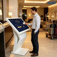 HRAY Machine murale de type K avec double haut-parleur de 43 pouces pour l'hôtellerie, service d'auto-enregistrement des clients, prise en charge OEM ODM