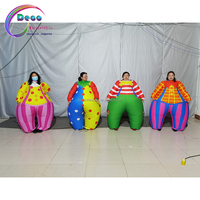 Costume gonflable amusant de clown corpulent pour adulte