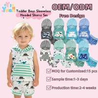 Impressions personnalisées OEM Vente en gros Ensemble de vêtements pour enfants Vêtements d'été pour bébé garçon à motif de dinosaure T-shirt pour petits garçons 2026
