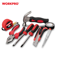 WORKPRO 9PC Ensemble d'outils de réparation à domicile, boîte à outils à main, kits d'outils ménagers
