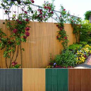 Customized PVC Coated <strong>Bamboo</strong> Slat <strong>Garden</strong> Fence Natural Plastic Security <strong>Screen</strong> for Yard Privacy Roll Frame Panel Wire Fencing - Product Image 2