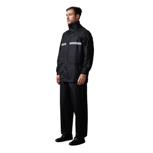 Impermeable Reflectante para <span class=keywords><strong>Hombre</strong></span>, Traje de Lluvia de PVC, Impermeable para Motocicleta con Banda Reflectante para Conducir y Trabajar - Product Image 2