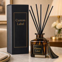 Ensemble diffuseur de parfum personnalisé avec huile et bâtonnets en verre sans plomb, capacité de 100 ml pour la fragrance d'intérieur