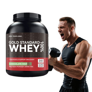 Isolat de protéines de lactosérum OEM 90% <span class=keywords><strong>Gold</strong></span> Standard 300g pour adultes, soutien musculaire et récupération sportive, GMP, Halal, sans gluten, BCAA, saveurs personnalisées - Product Image 1