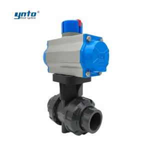 YNTO Pneumatic pvc aquarium automatic valve supplier flow control 1/2" 1 2 4 6 inch 2 Way industrial cpvc ball valve