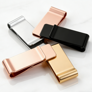 Clip para Billetes de Acero Inoxidable Mecanizado por CNC Personalizado con Grabado de Logotipo, Decoración para Tarjetas Bancarias, Accesorios para Hombre - Product Image 1