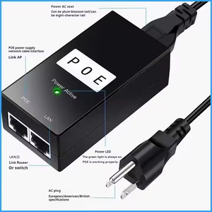 Fábrica OEM 48V 0.5A 10/100/1000Mbps Desktop Passiva Adaptadores POE para Câmera de Segurança IP para Câmera de Rede Switch CCTV IP - Product Image 4