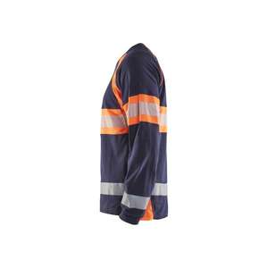 BLAKLADER - 351010308853XS Camiseta de manga larga de alta visibilidad Azul marino/Naranja-EAN 7330509714072 ROPA DE TRABAJO DE LA HI-VIS - Product Image 5