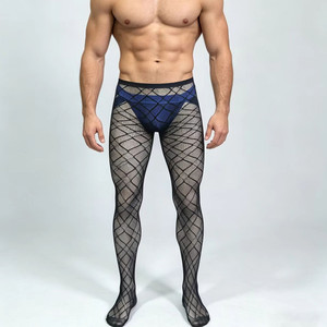 Collants résille pour homme, taille unique, en nylon fin, transparents, élastiques, pour occasions spéciales - Product Image 4