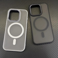 Coque de téléphone magnétique mate effet givré pour iPhone 17 16 15 Pro Max avec protection d'objectif en métal et recharge sans fil, coque translucide