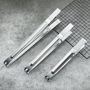 Wholesale Buffet Party Cooking Kitchen Tongs BBQ Long Food <b>Clip</b> Stainless Steel Salad BBQ Grill Tongs <b>Clip</b> - Product Image 4