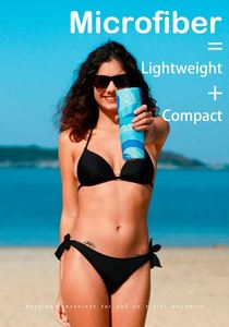 Serviette de plage personnalisée en microfibre à séchage rapide, absorbante, sans sable, imprimée sur mesure, pour le camping en plein air et le yoga - Product Image 2