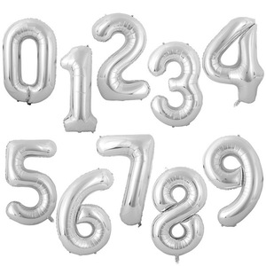 Ballons en feuille de numéros de 16/32/40 pouces, gonflables à l'air ou à l'hélium, or/argent/or rose/noir/rouge, pour décoration de fête d'anniversaire - Product Image 5