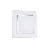 Nouveau Design Blanc PC En Plastique Simple Double Clé Interrupteur Mural Haute Qualité ABS Laiton Support 10A 250V Interrupteur De Lumière