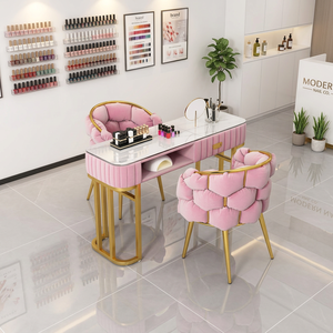 NEW Modern Luxury White Gold Gray Series Beauty Salon Furniture <b>Nail</b> Manicure Chair Dinning Chair - Product Image 1