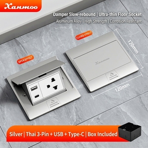 <span class=keywords><strong>Prise</strong></span> de sol thaïlandaise encastrée ultra-mince, étanche, à ouverture rapide, <span class=keywords><strong>en</strong></span> alliage d'aluminium de type 120, avec amortissement - Product Image 4