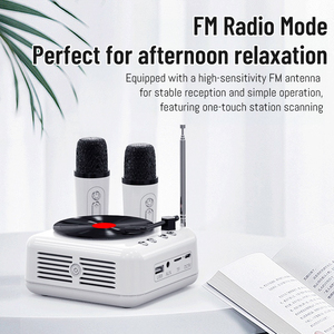 Loa <span class=keywords><strong>Bluetooth</strong></span> phong cách cổ điển tích hợp đầu CD, máy hát đĩa than không dây, thiết kế kiểu dáng cổ điển, hộp nhạc di động, kiểu dáng gợn sóng - Product Image 2