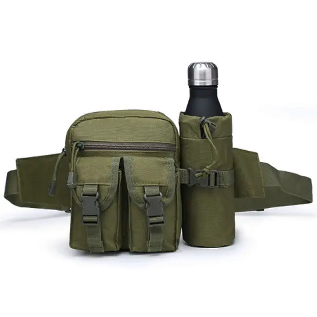 Men Women Hip Bag Bum Bag Hiking Fanny Pack Water Bottle Holder Tactical Waist Pack Bag