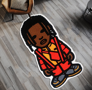 Irregular Trendy <strong>Cool</strong> Boy Gril Alien Shape American Style Polyester Printing Wear-Resistant <strong>Rug</strong> for Living Room - Product Image 4