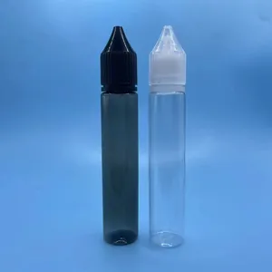 30 मिलीलीटर v3 पेन आकार के स्लैब प्लास्टिक पालतू पारदर्शी काले तरल आंख ड्रॉप बोतल आवश्यक तेल निचोड़ ड्रिप बोतल